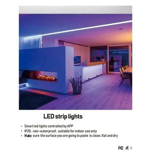 DayBetter Smart LED Strip Lights - Color Changing Purple/Blue/Pink 32.8 ft. NEW!
